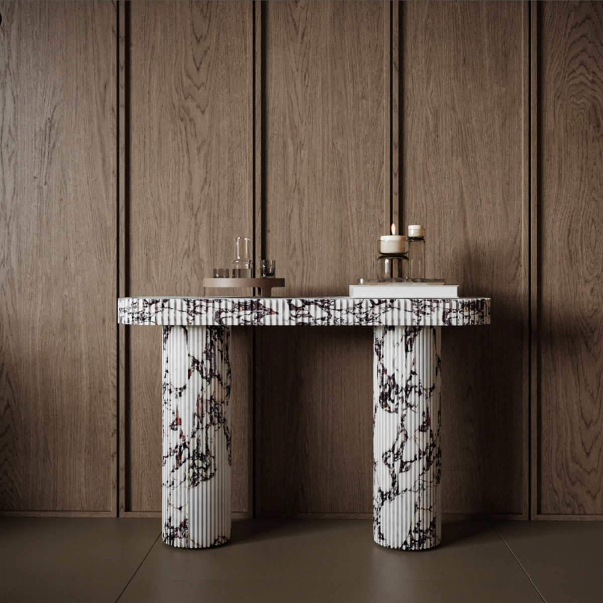 Calacatta Viola  Marble Console Table