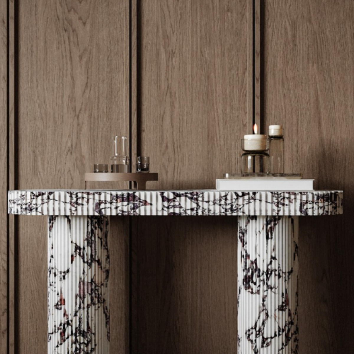 Calacatta Viola  Marble Console Table