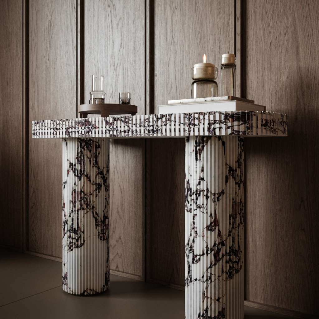 Calacatta Viola  Marble Console Table