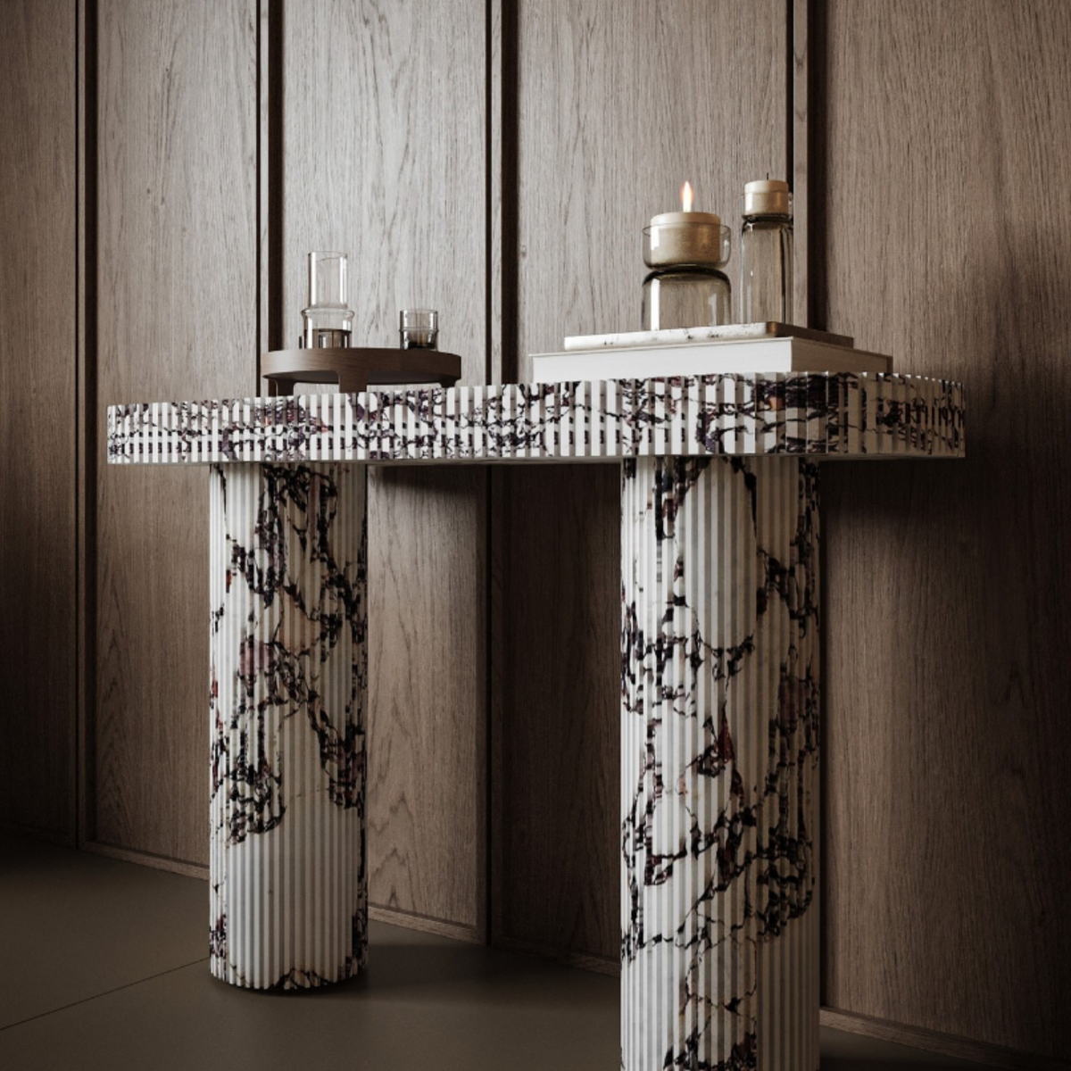 Calacatta Viola  Marble Console Table