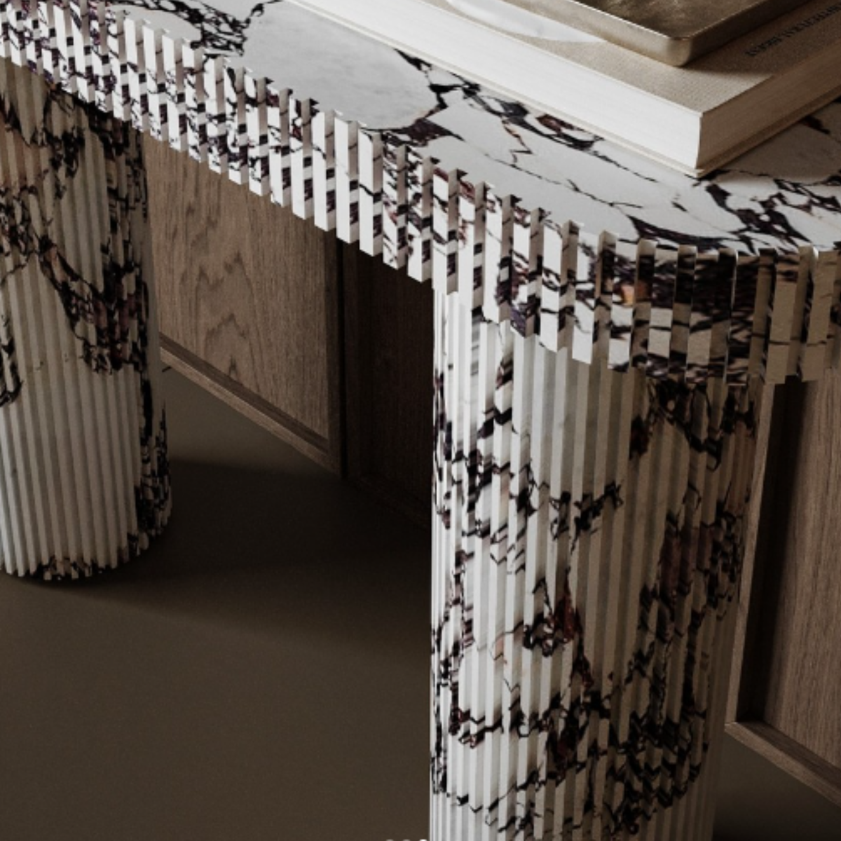 Calacatta Viola  Marble Console Table