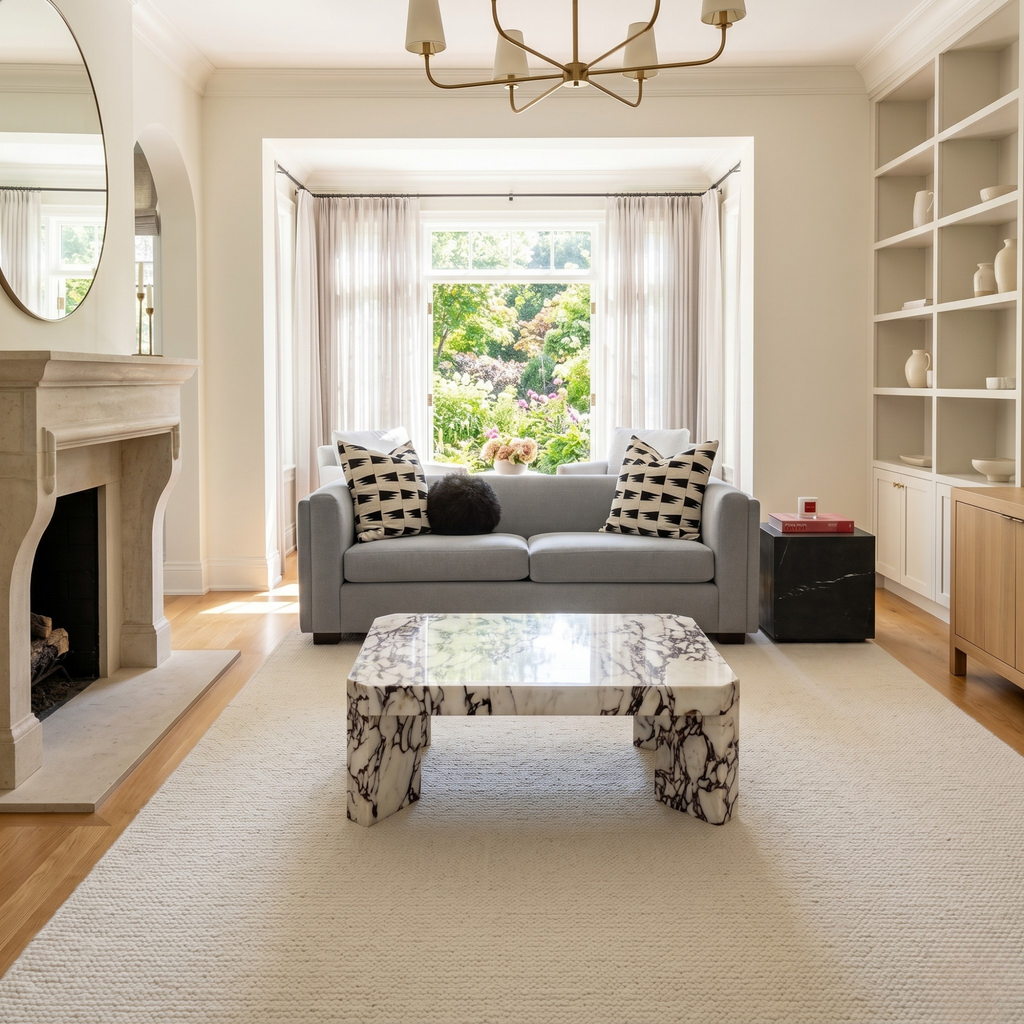 Calacatta Viola Rectangular Coffee Table