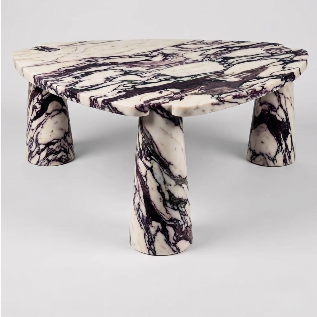 Marble Coffee Table In The Shape of a Guitar Pick