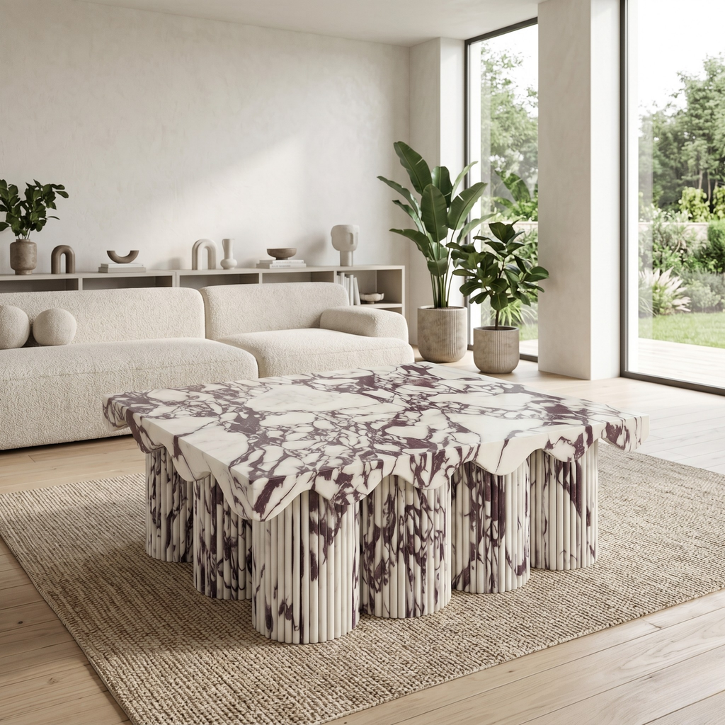 Calacatta Viola Sculptural Coffee Table