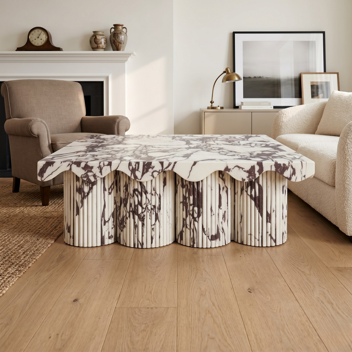 Calacatta Viola Sculptural Coffee Table