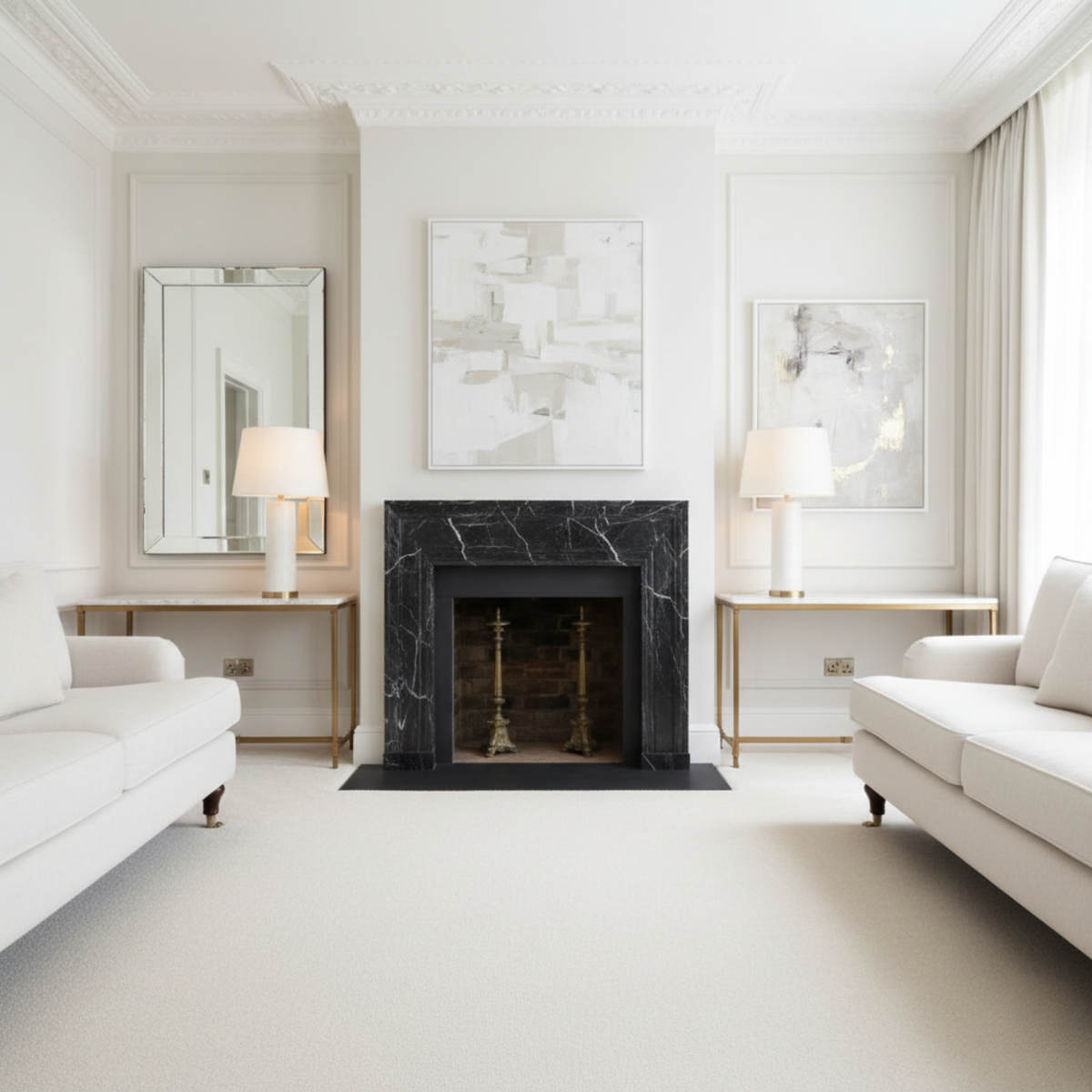 Black Marble Fireplace Mantel