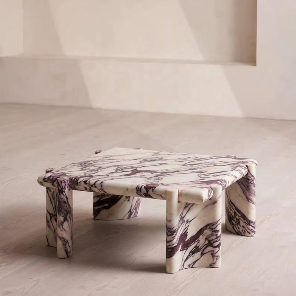 Calacatta Viola Aesthetic Marble Coffee Table