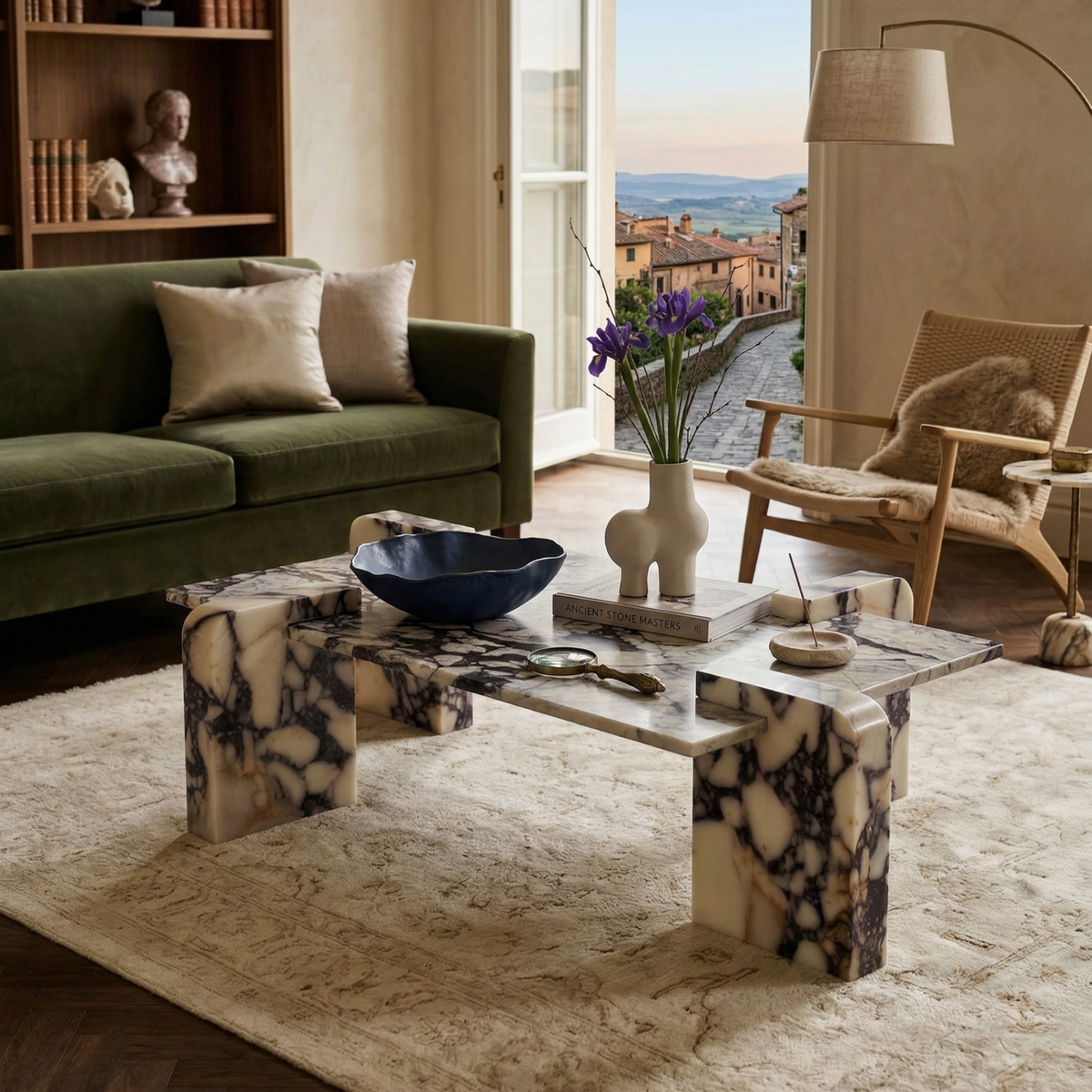Calacatta Viola Marble Coffee Table | Rectangular