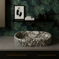 Natural Calacatta Viola Marble Fluted Sink