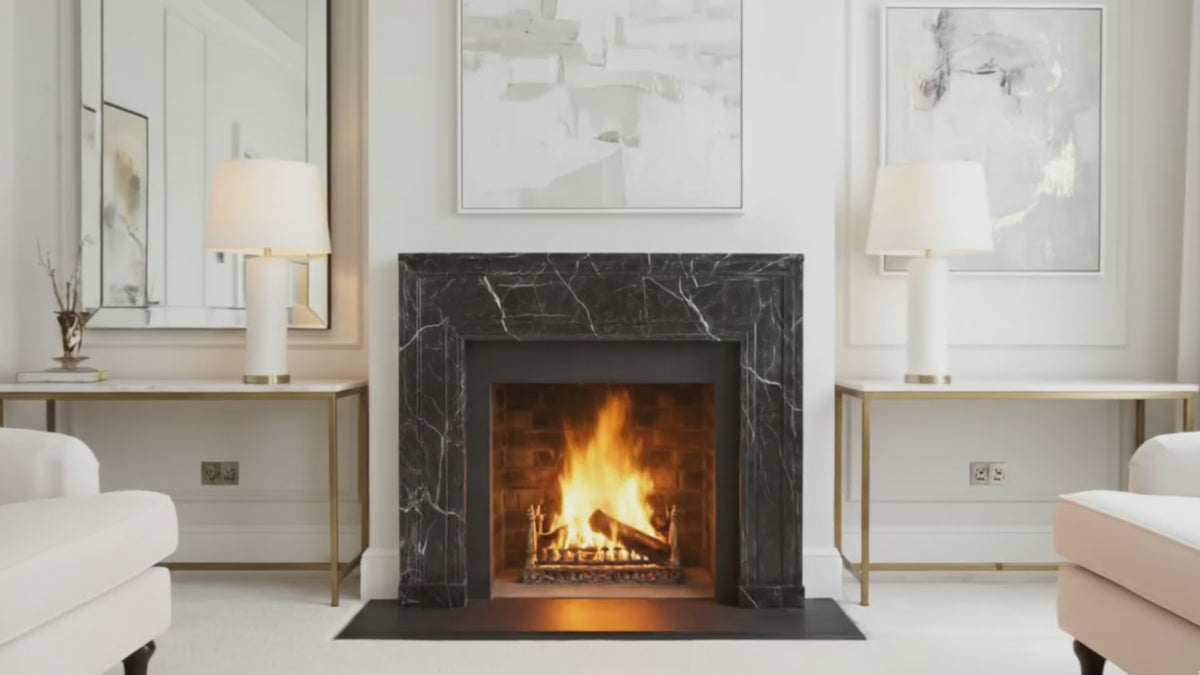 Black Marble Fireplace Mantel