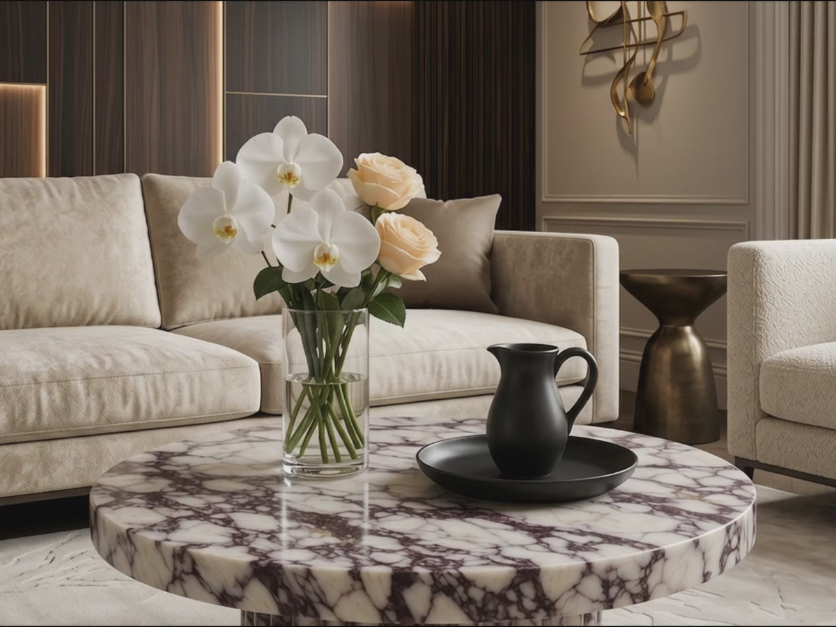 Calacatta Viola Round Coffee Table