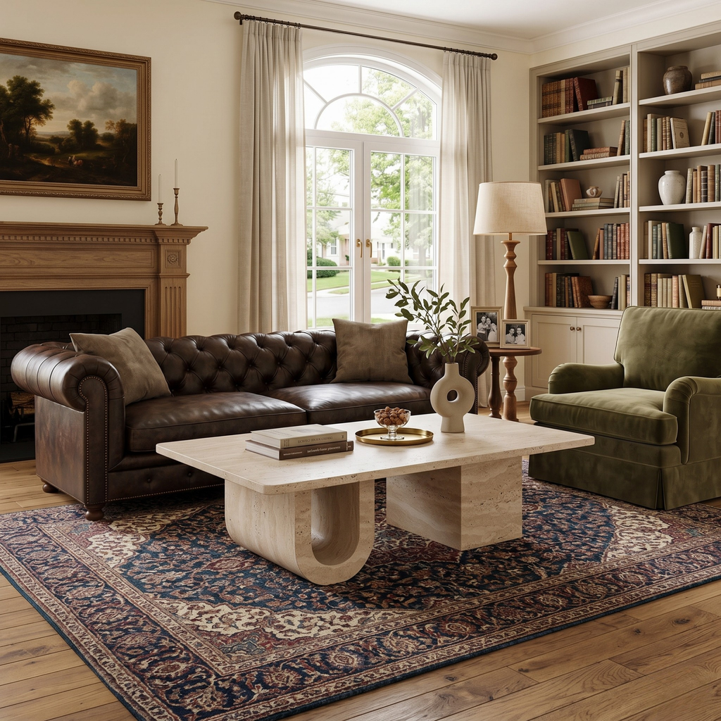 Travertine Coffee Table